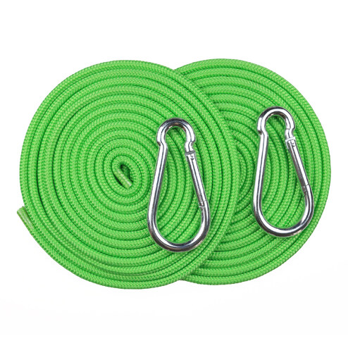 Függőágy rögzítő szett világoszöld kötéllel